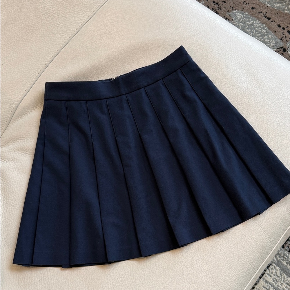 Sunday Best Navy Pleated Mini Skirt